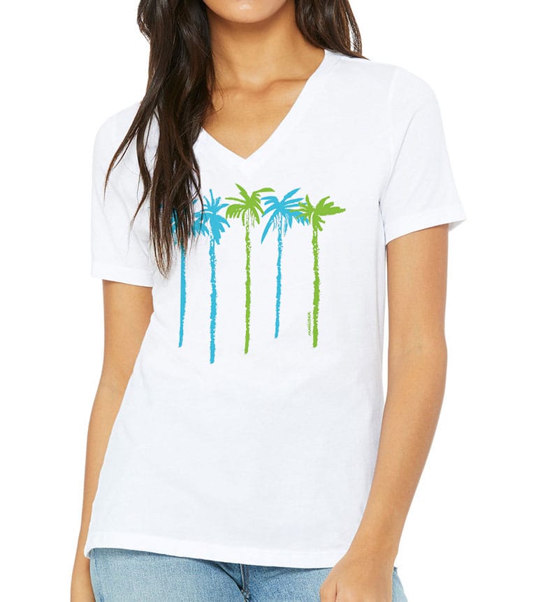 Relaxed V Neck Palm Line