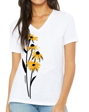 Relaxed V Neck Black Eyed Susan