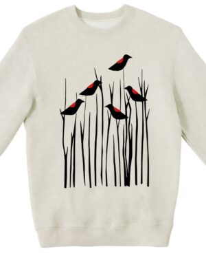 Textured Sweater Redwing Blackbird