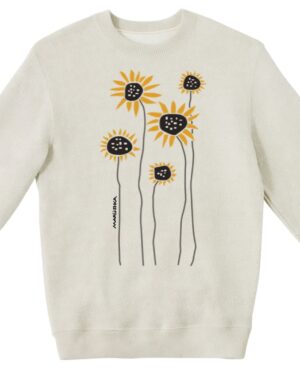 Textured Sweater Sunflower Field