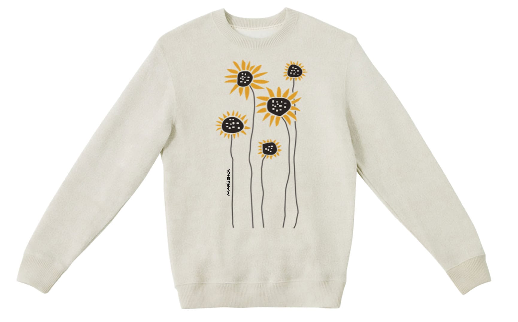Textured Sweater Sunflower Field
