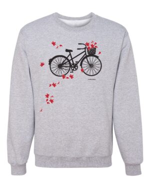 Crewneck Sweatshirt Bike Leaves
