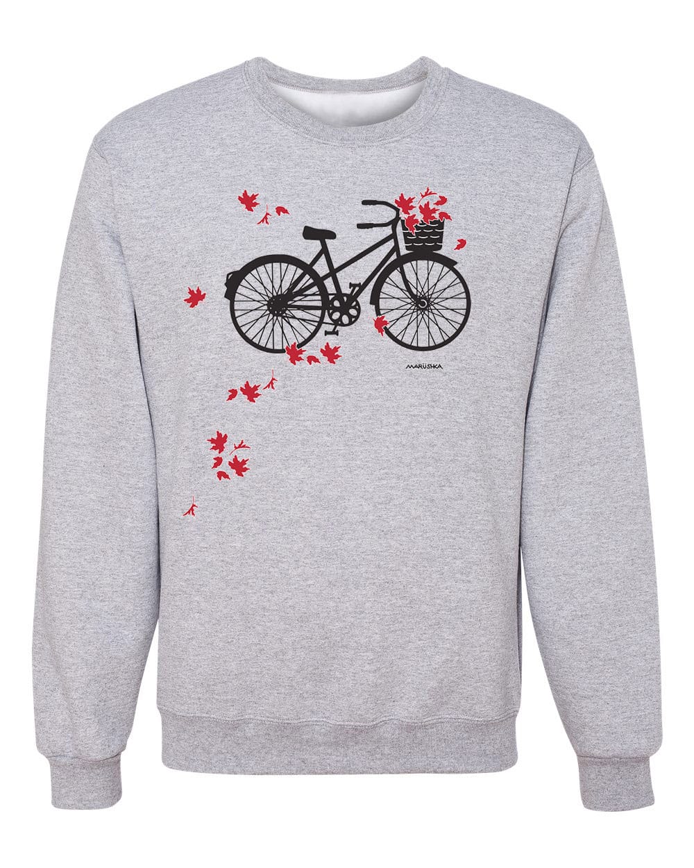 Crewneck Sweatshirt Bike Leaves