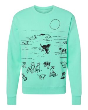 Crewneck Sweatshirt Beach Dogs