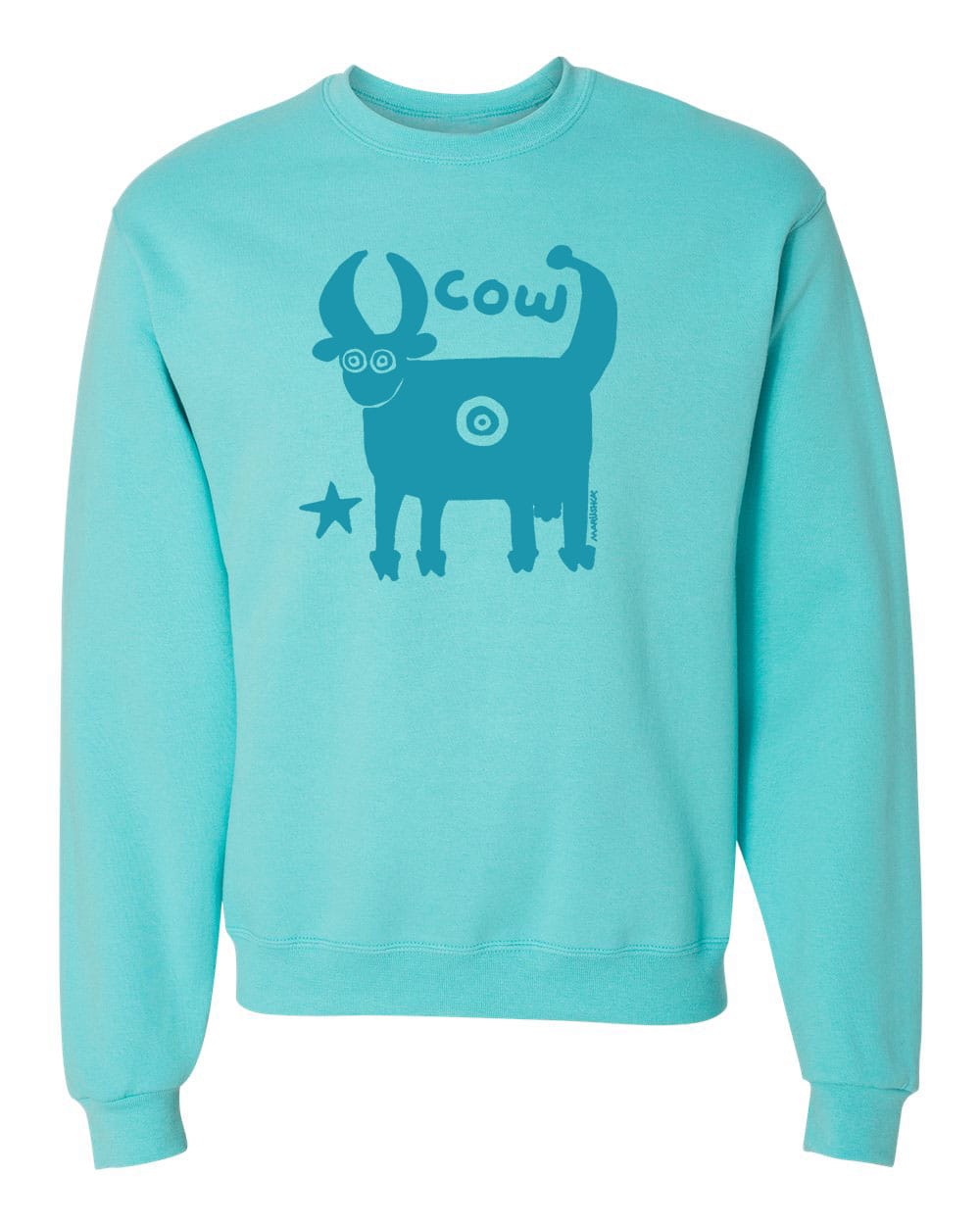 Crewneck Sweatshirt Folk Cow
