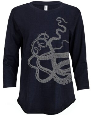 3/4 Slub Hi-Lo Octopus