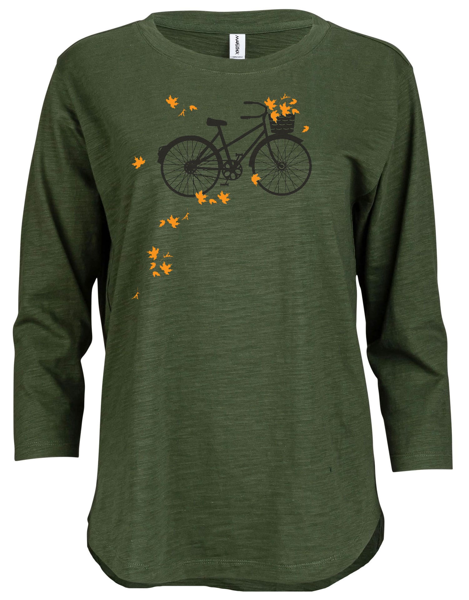 3/4 Slub Hi-Lo Bikes Leaves