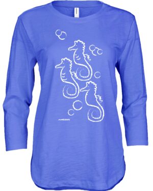 3/4 Slub Hi-Lo Seahorses