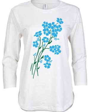 3/4 Slub Hi-Lo Forget-Me-Nots