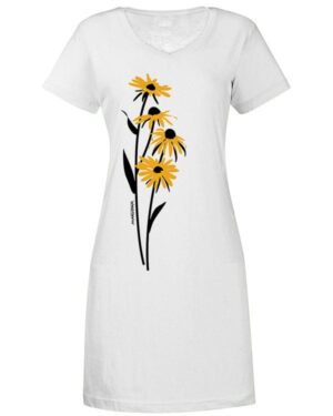 V Neck Dress Black Eyed Susan