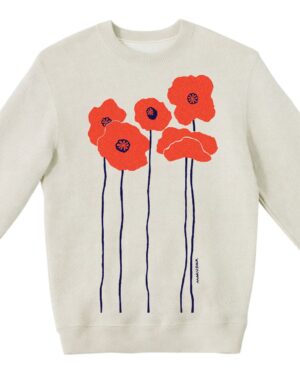 Textured Sweater Poppies