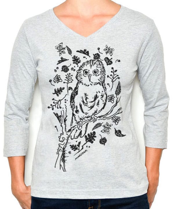 3/4 Sleeve Tee Owly