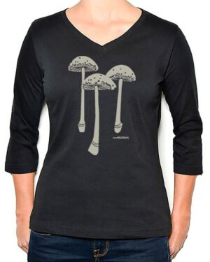 3/4 Sleeve Tee 3 Mushrooms