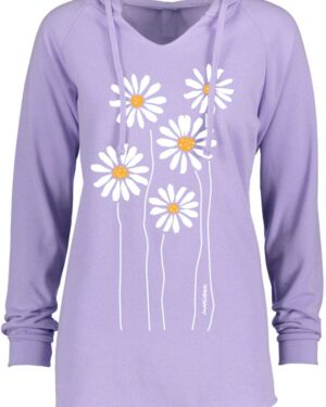 Notch Neck Hoody Daisies