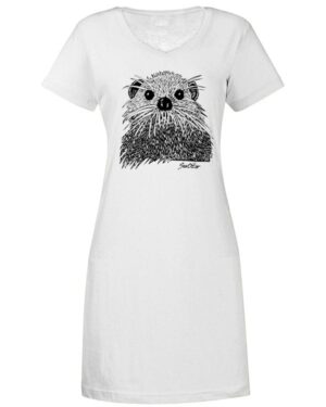 V Neck Dress Sea Otter