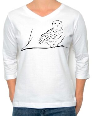 3/4 Sleeve Tee Snowy Owl