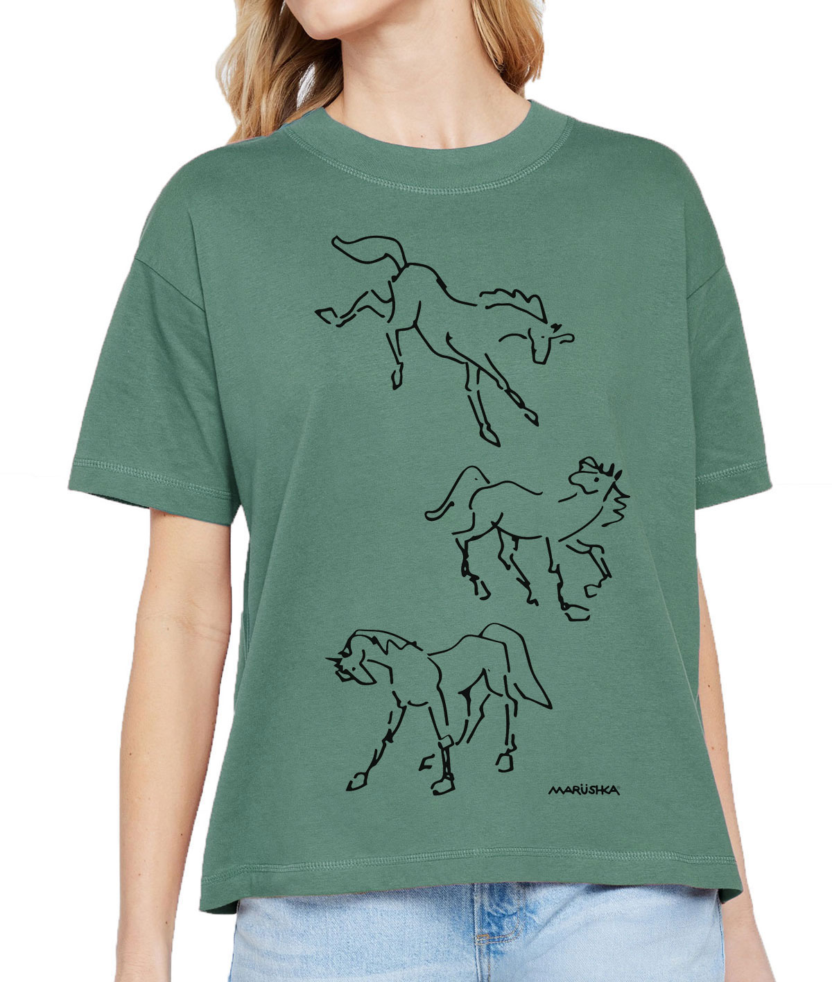 Boxy Crew T Wild Horses - Image 2