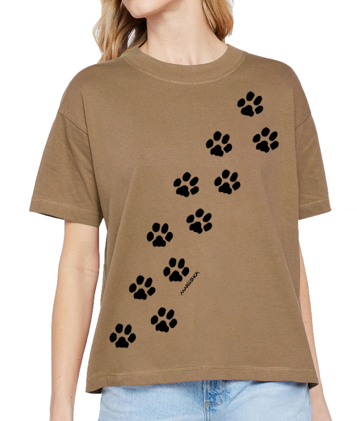 Boxy Crew T Paw Prints - Image 4