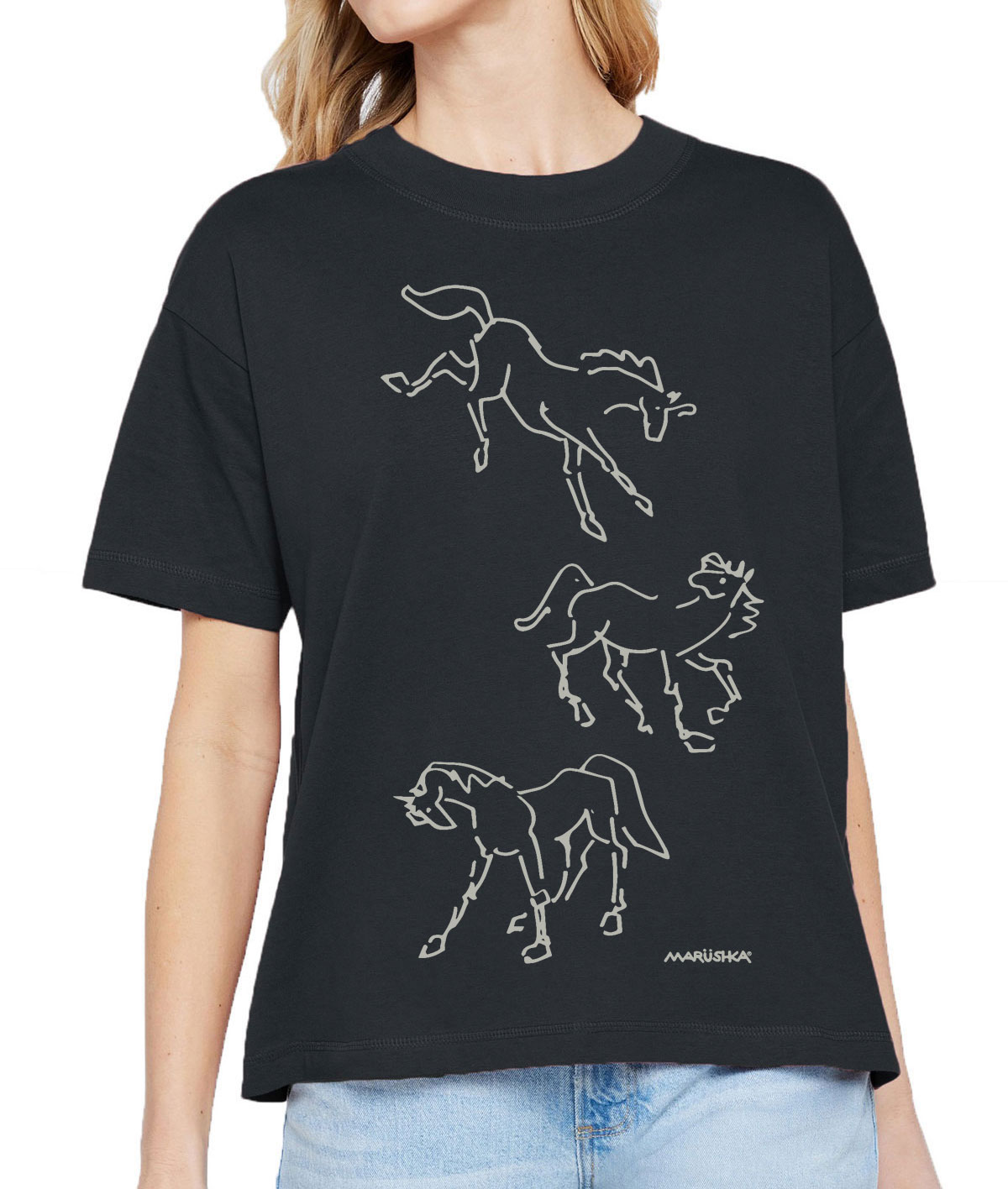 Boxy Crew T Wild Horses - Image 4