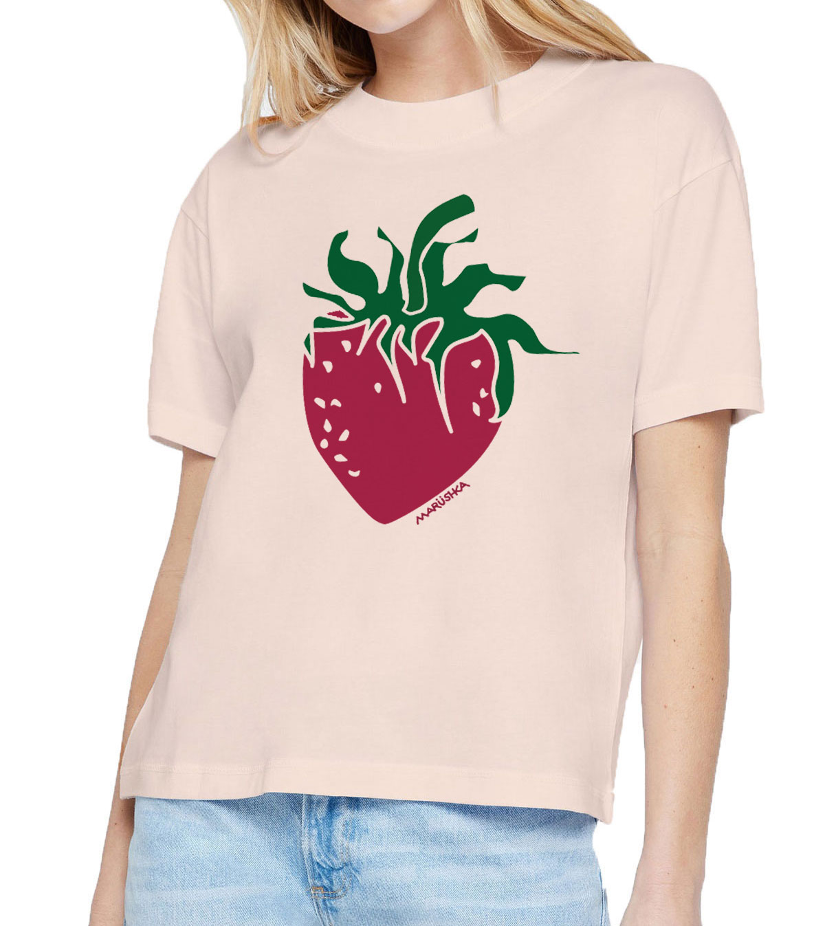 Boxy Crew T Strawberry - Image 2