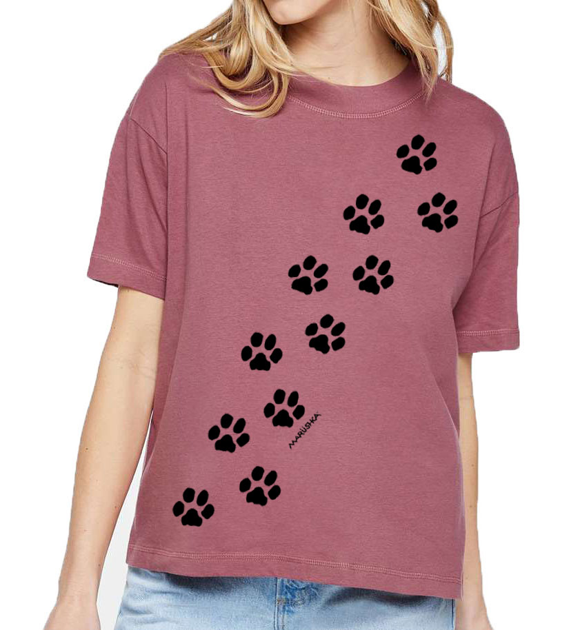 Boxy Crew T Paw Prints - Image 3