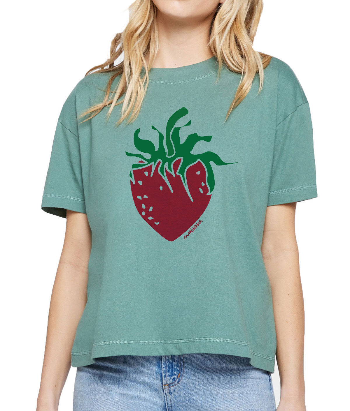 Boxy Crew T Strawberry - Image 4