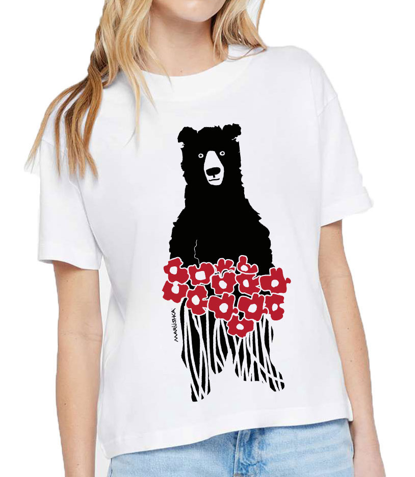 Boxy Crew T Bear Flowers - Image 4