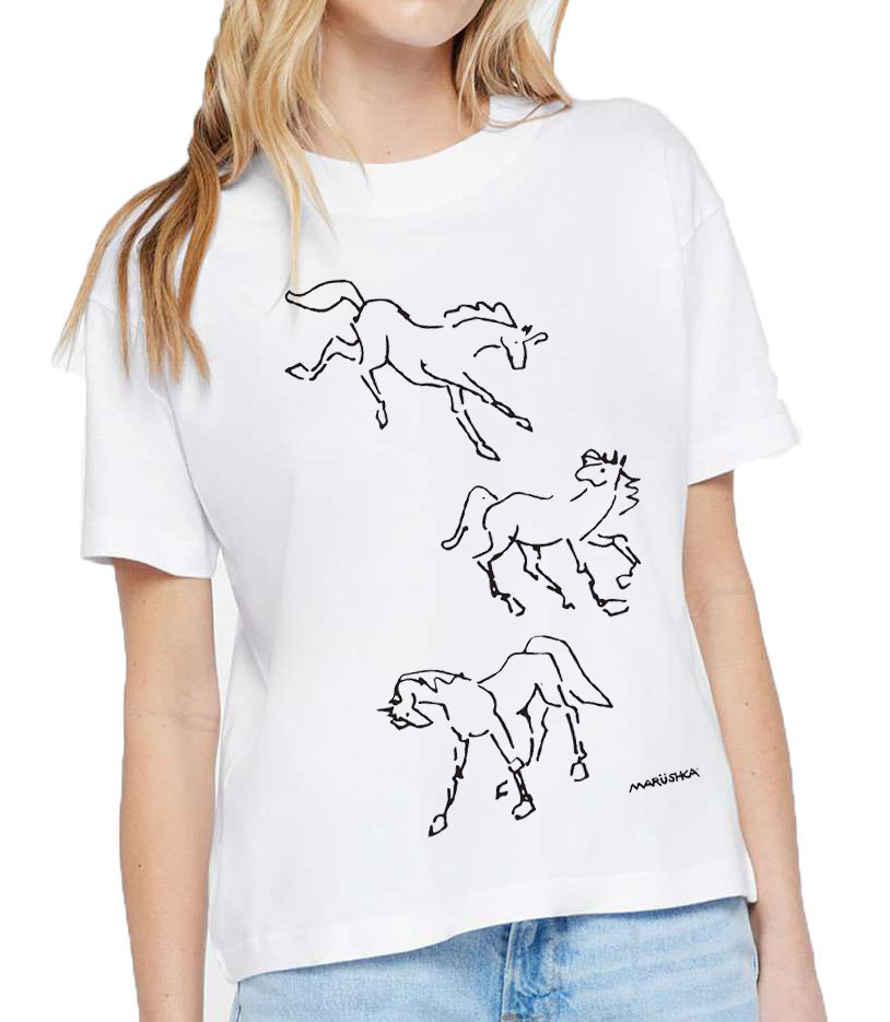Boxy Crew T Wild Horses - Image 3