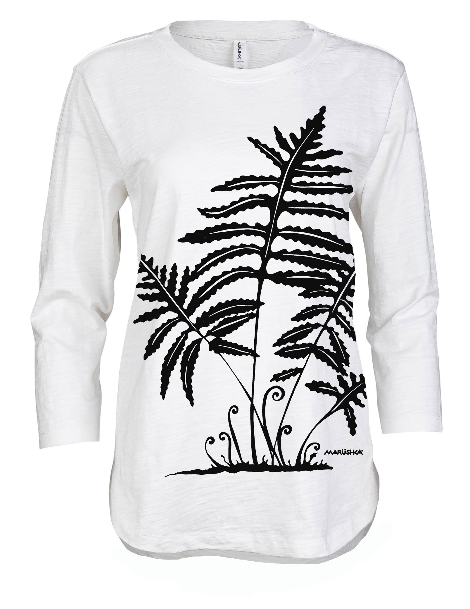 3/4 Slub Hi-Lo Fern 2 - Image 3