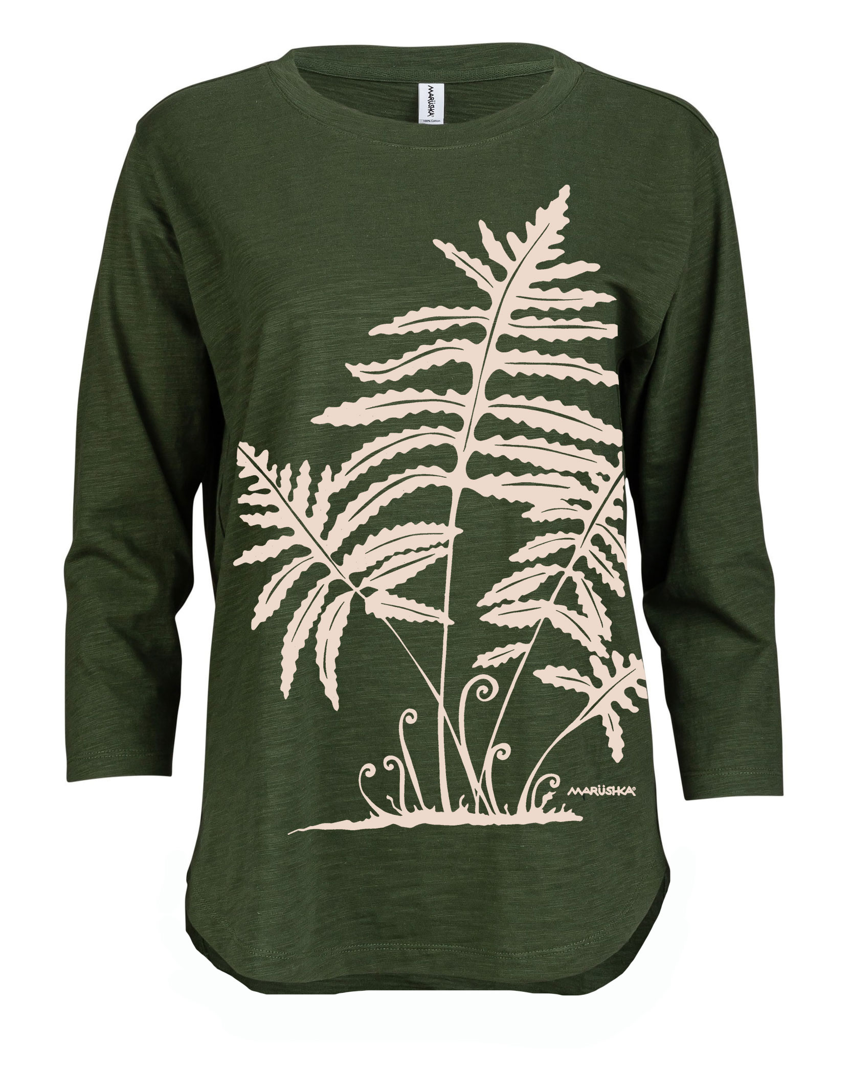 3/4 Slub Hi-Lo Fern 2 - Image 5
