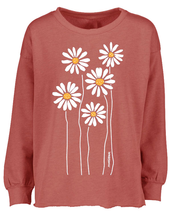 Drop Shoulder Crew Daisies - Image 3