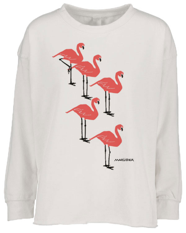 Drop Shoulder Crew Flamingo Flock - Image 3
