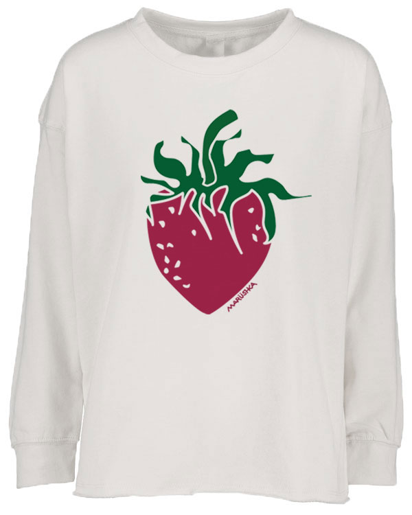 Drop Shoulder Crew Strawberry - Image 2