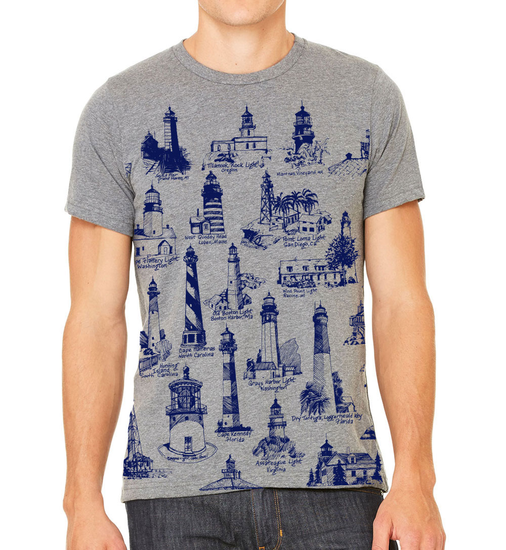 Short Sleeve T Lighthouses USA - Image 2