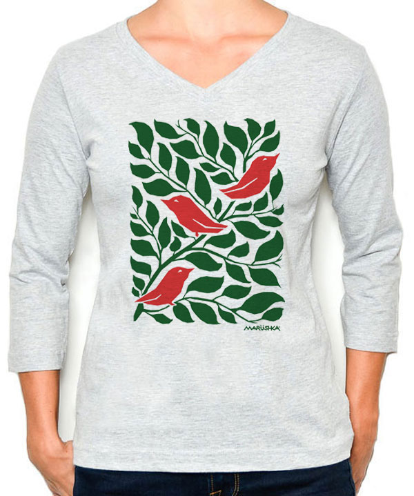 3/4 Sleeve Tee 3 Birds - Image 4