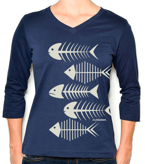 3/4 Sleeve Tee Fishbones - Image 3
