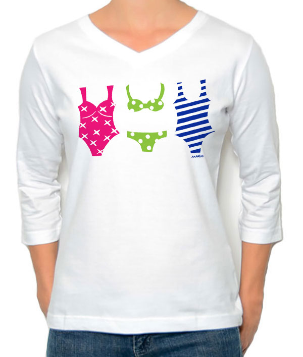 3/4 Sleeve Tee Swimsuits - Image 2