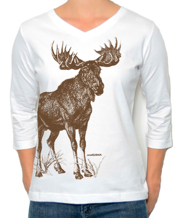 3/4 Sleeve Tee Vintage Moose - Image 3