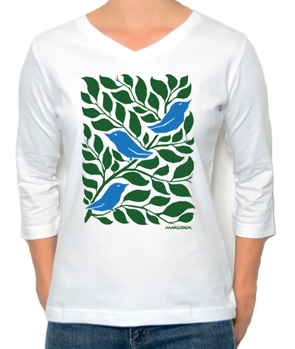 3/4 Sleeve Tee 3 Birds - Image 3