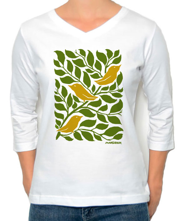3/4 Sleeve Tee 3 Birds - Image 7