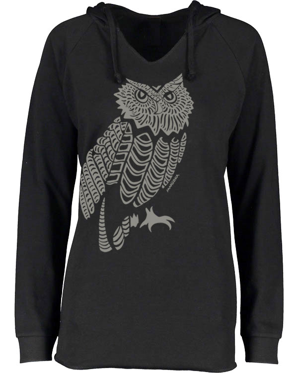 Notch Neck Hoody Owl - Image 3