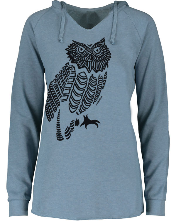 Notch Neck Hoody Owl - Image 5