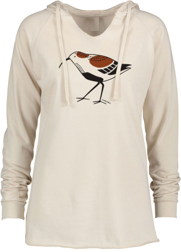 Notch Neck Hoody Lone Sandpiper - Image 2