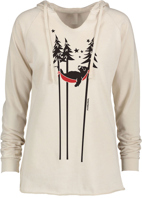 Notch Neck Hoody Sleeping Bear - Image 3