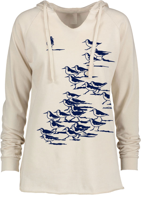 Notch Neck Hoody Sandpipers - Image 2