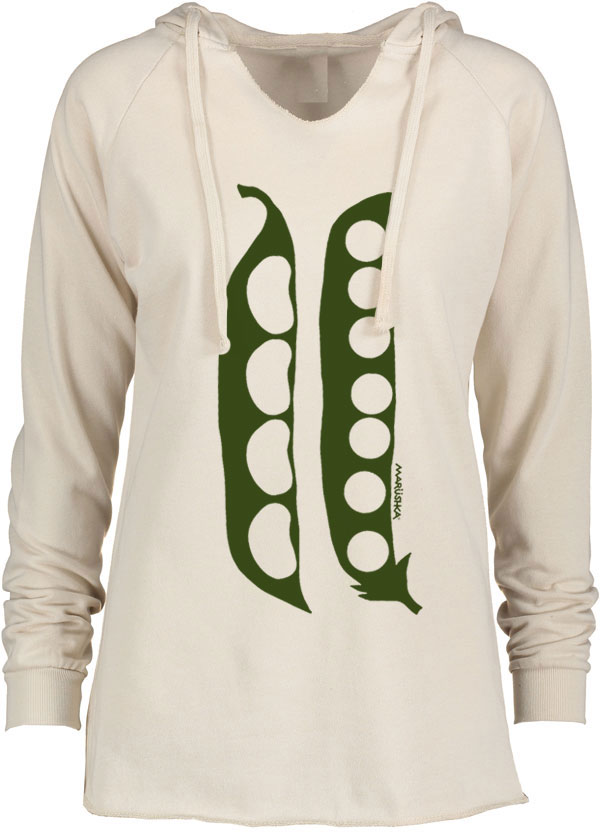 Notch Neck Hoody Pea Pods - Image 2