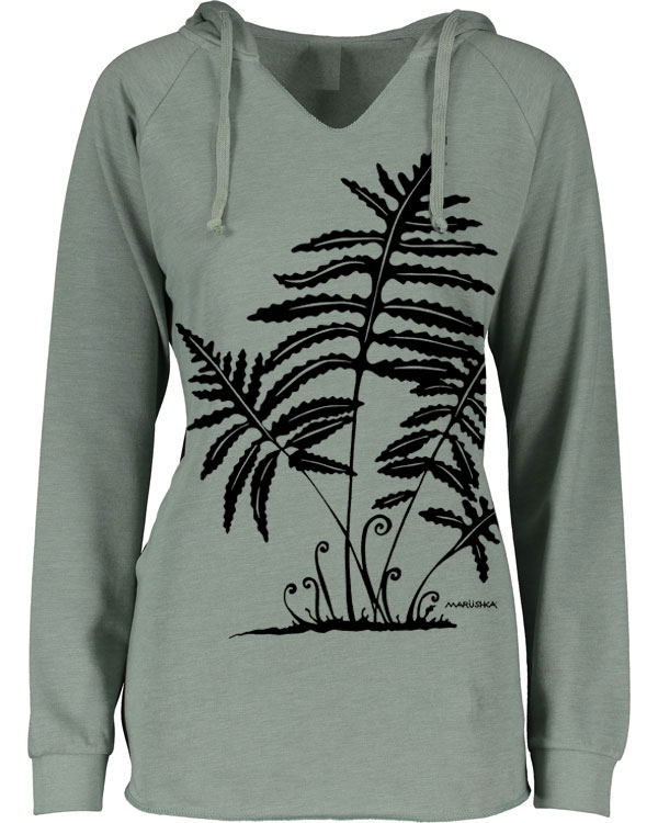 Notch Neck Hoody Fern 2 - Image 4