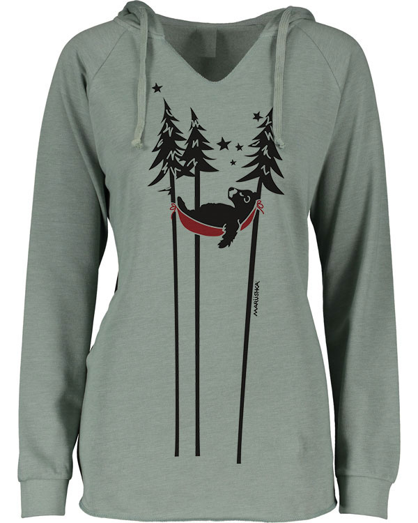 Notch Neck Hoody Sleeping Bear - Image 4
