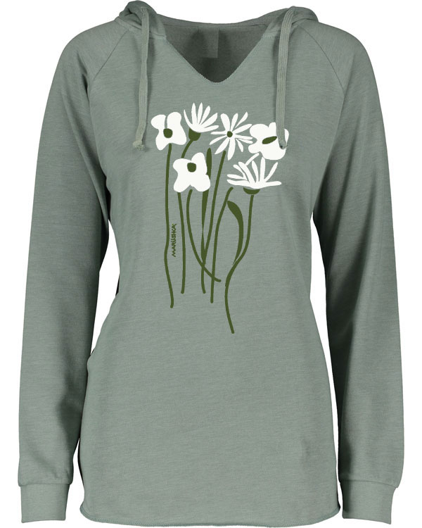 Notch Neck Hoody Flower Patch - Image 3