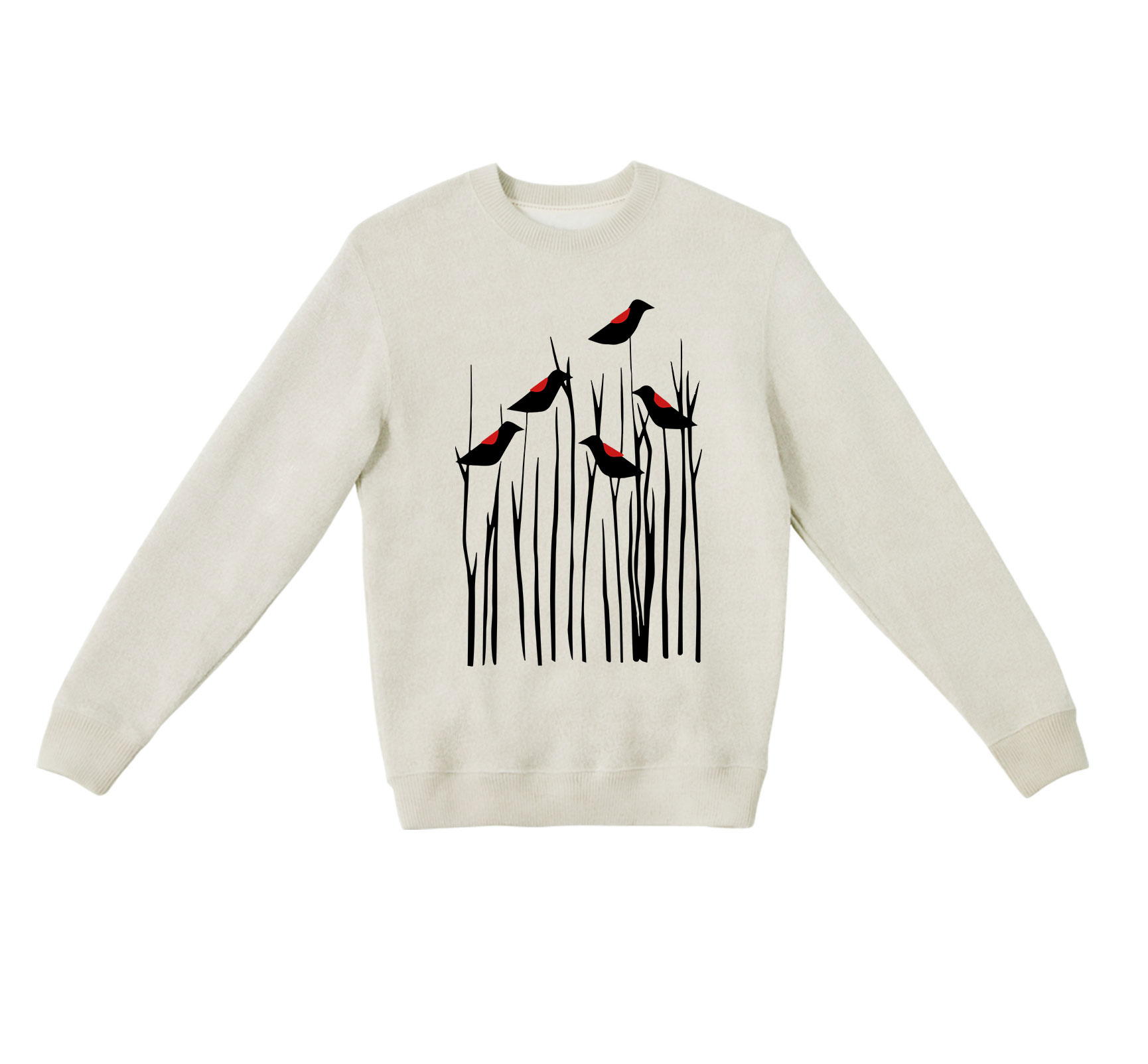 Textured Sweater Redwing Blackbird - Image 2